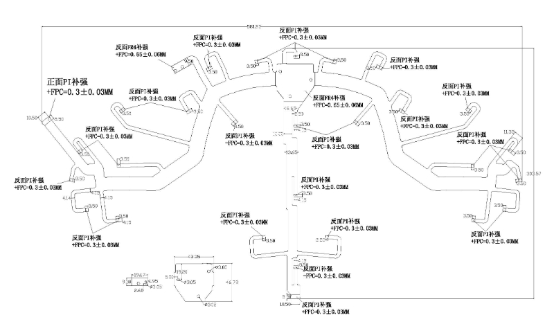 無(wú)人機(jī)柔性線路板結(jié)構(gòu)示意圖